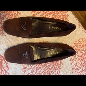 Prada suede loafer